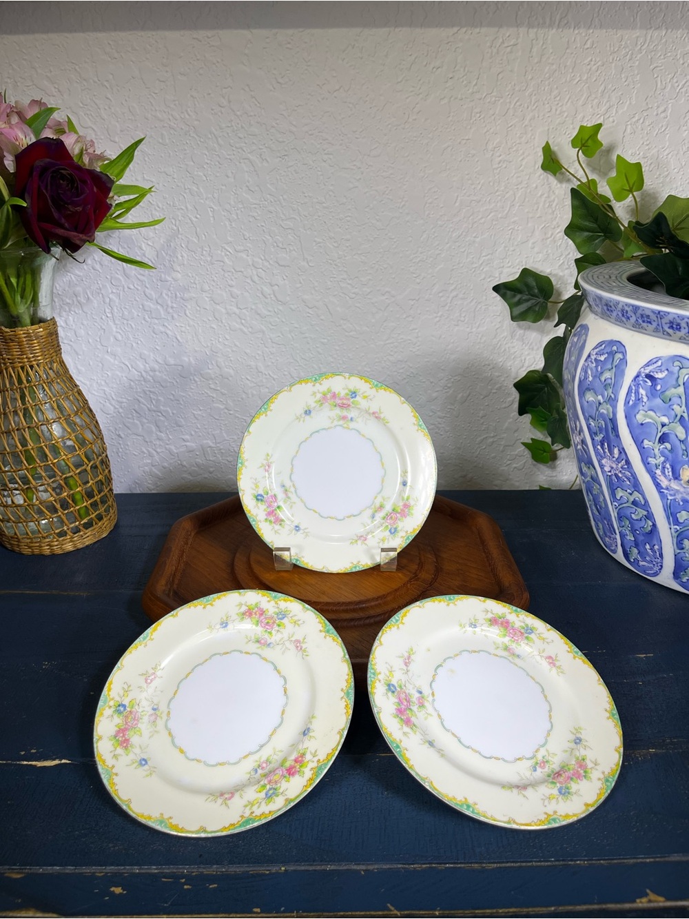 Vintage Noritake "Adela" Bread and Butter Plates Set of 3 - Made in Japan